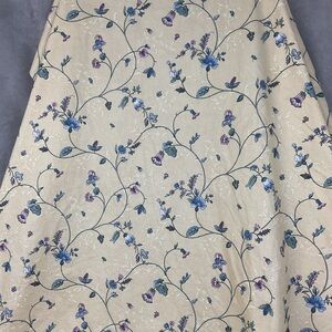 Reclaimed vintage yellow floral fabric 83” x 48”